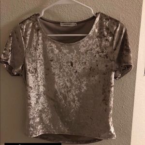 Velvet crop top